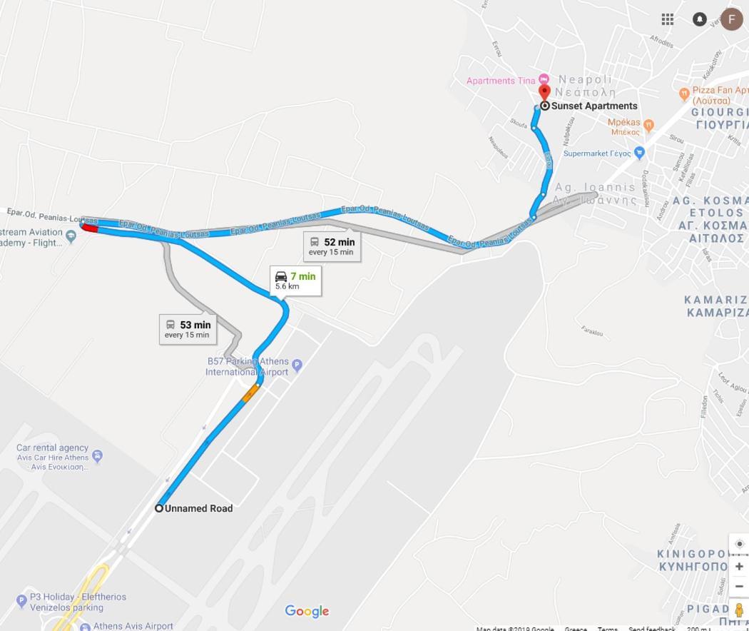 Sunset Apartments Free Shuttle From Athen'S Airport Spáta Exterior foto